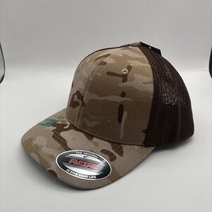 Flexfit Trucker Mesh Baseball Cap Blank Hat‎ Flex Fit 6511 Multicam Arid Tan